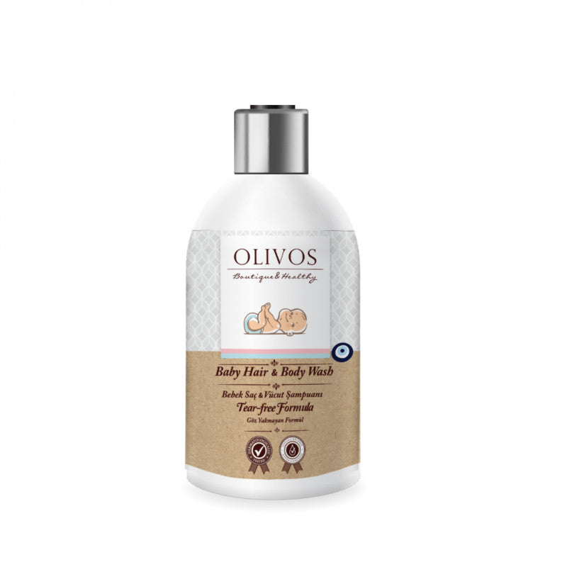 OLIVOS Přírodní šampón pro děti s extra panenským olivovým olejem na vlasy i tělo 400ml