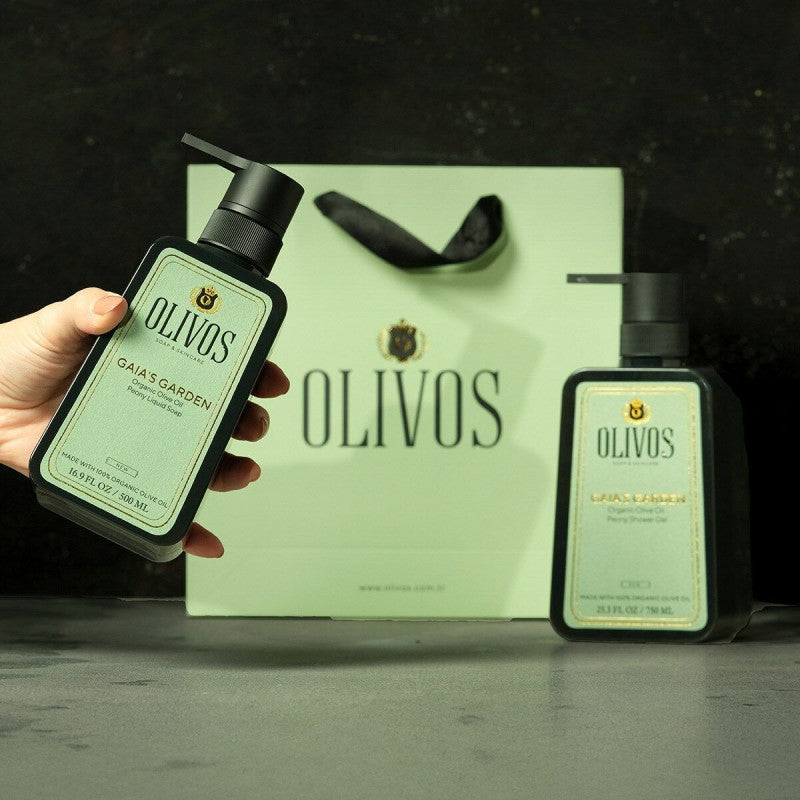 OLIVOS Organiczne mydło w płynie z oliwą z oliwek i piwonią 500ml