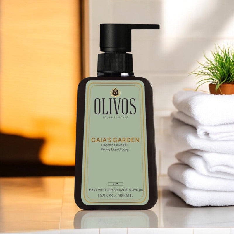 OLIVOS Organiczne mydło w płynie z oliwą z oliwek i piwonią 500ml