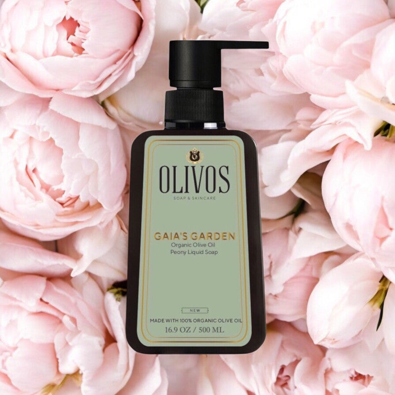 OLIVOS Organiczne mydło w płynie z oliwą z oliwek i piwonią 500ml