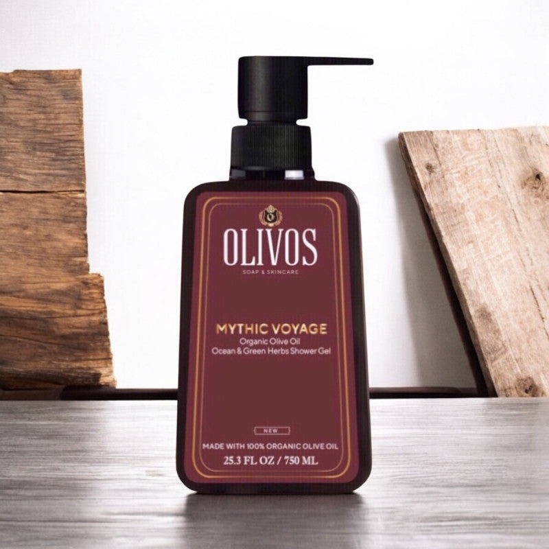 OLIVOS Organiczny żel pod prysznic z oliwą z oliwek, oceanem i zielonymi ziołami 750ml