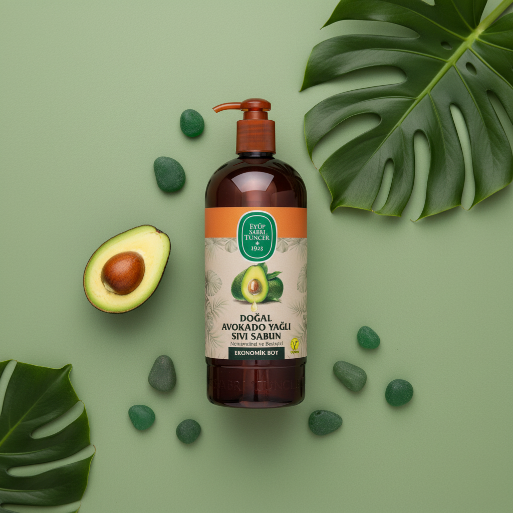 Avocado Soap - Sage Green Flat Lay