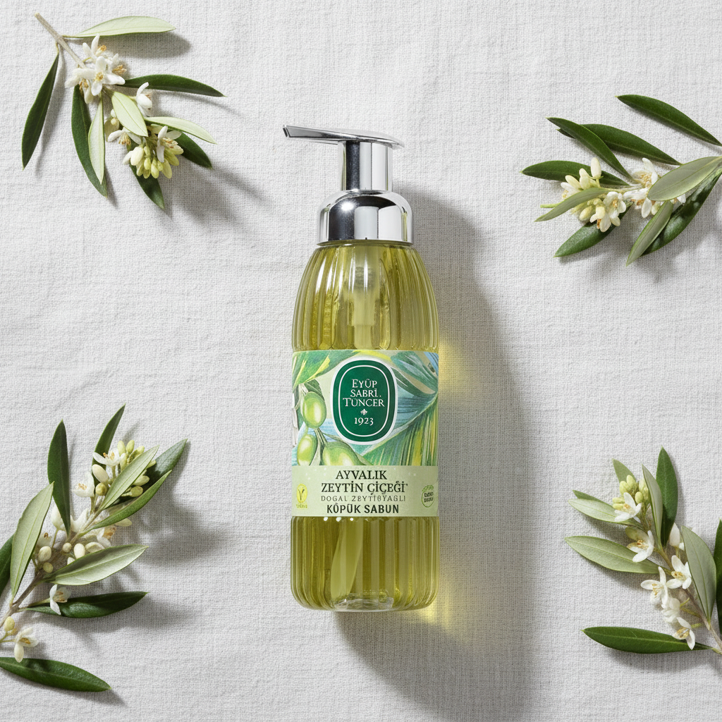 Ayvalık Olive Blossom - Linen Flat Lay