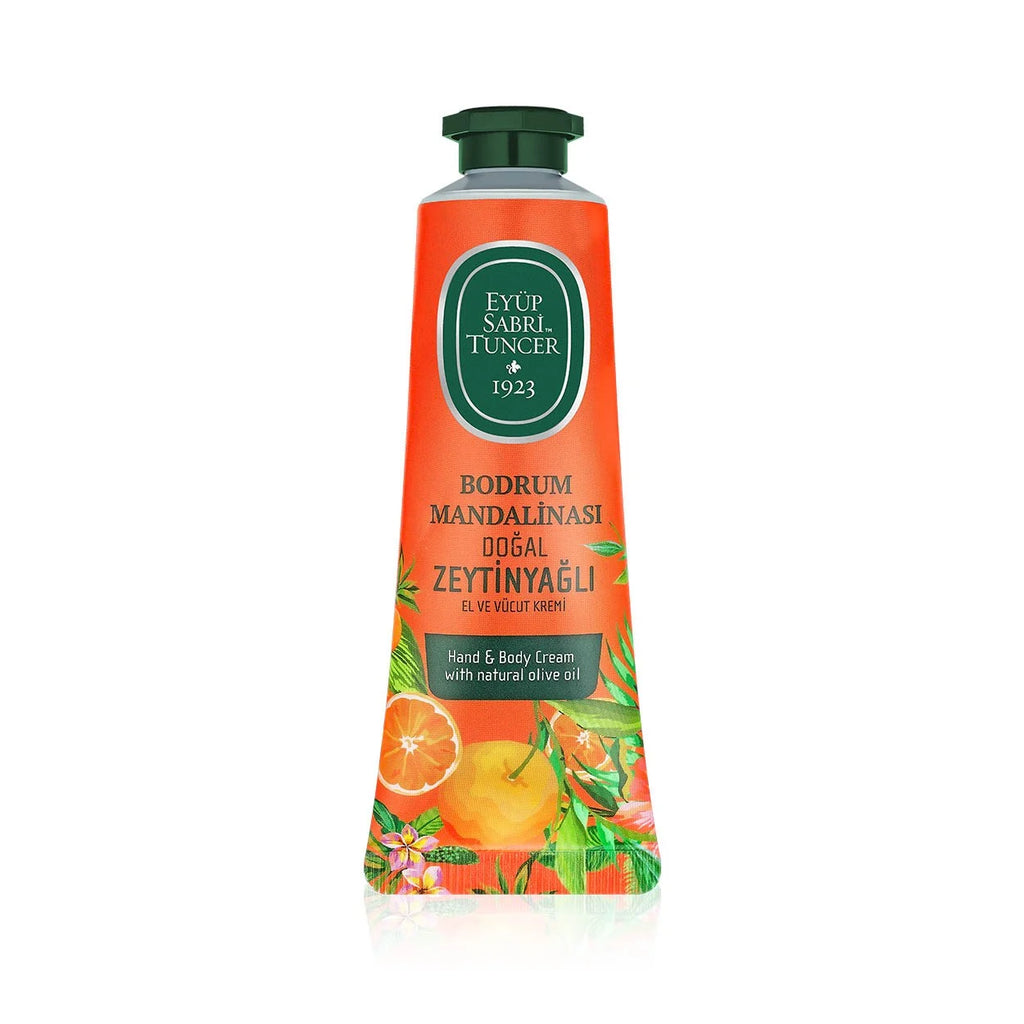 EYÜP SABRİ TUNCER Hand- und Körpercreme mit natürlichem Olivenöl – Bodrum Mandarine 50 ml