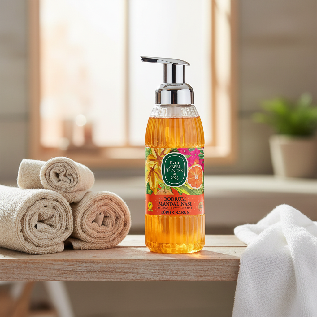 Bodrum Mandarin Foam Soap - Bathroom Lifestyle