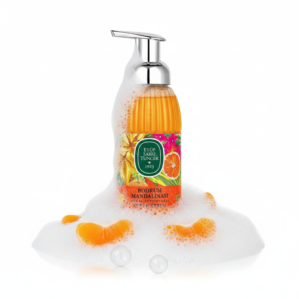 Bodrum Mandarin Foam Soap - Close Up