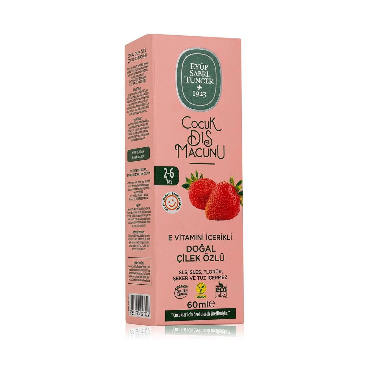 EYÜP SABRİ TUNCER Zubní pasta s přírodním výtažkem z jahod, pro děti 2-6 let  60 ml