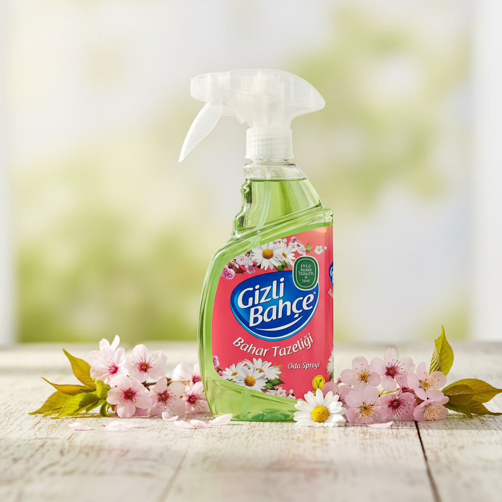 Gizli Bahçe Spring Freshness - Wooden Surface