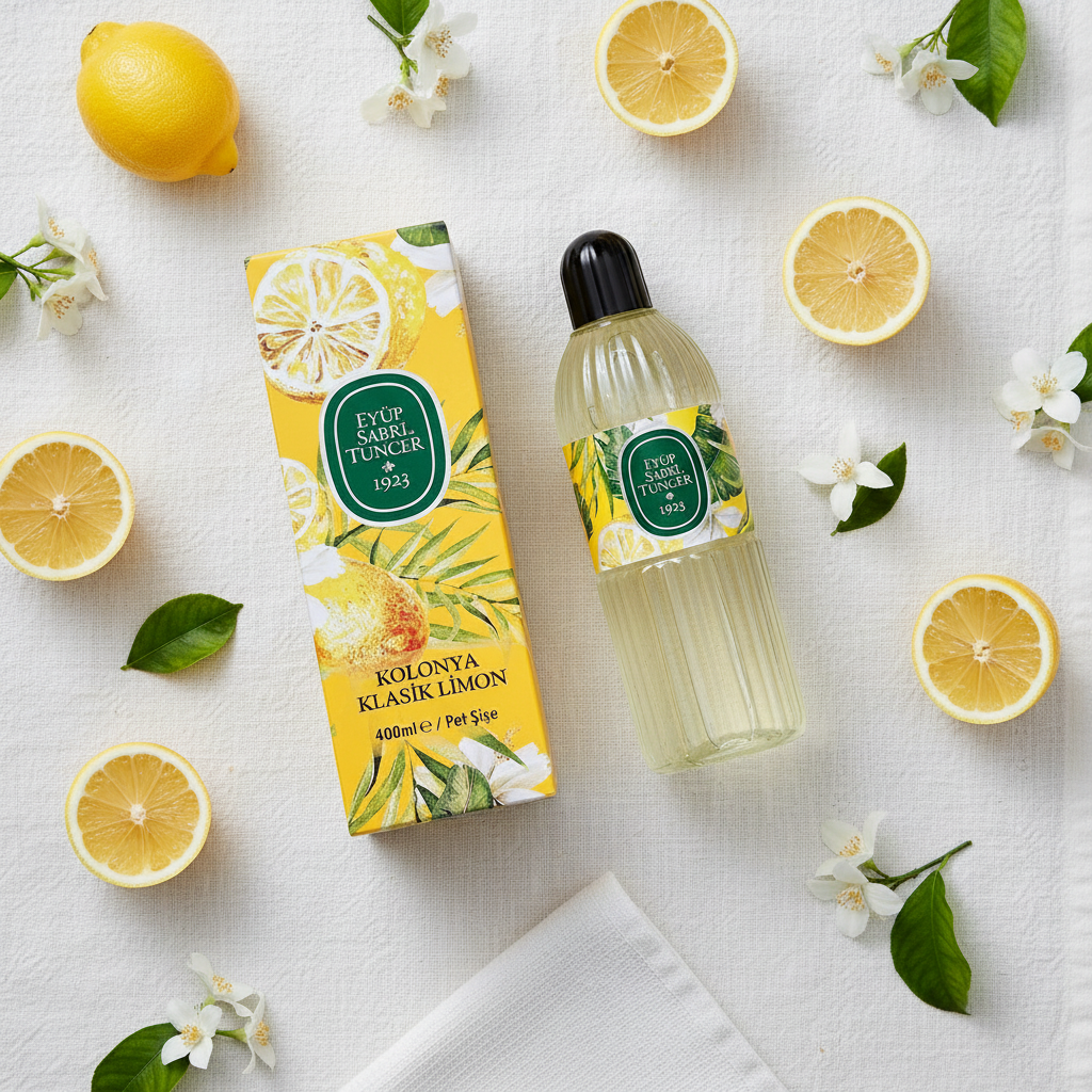 Eyüp Sabri Tuncer Classic Lemon Cologne — Flat Lay