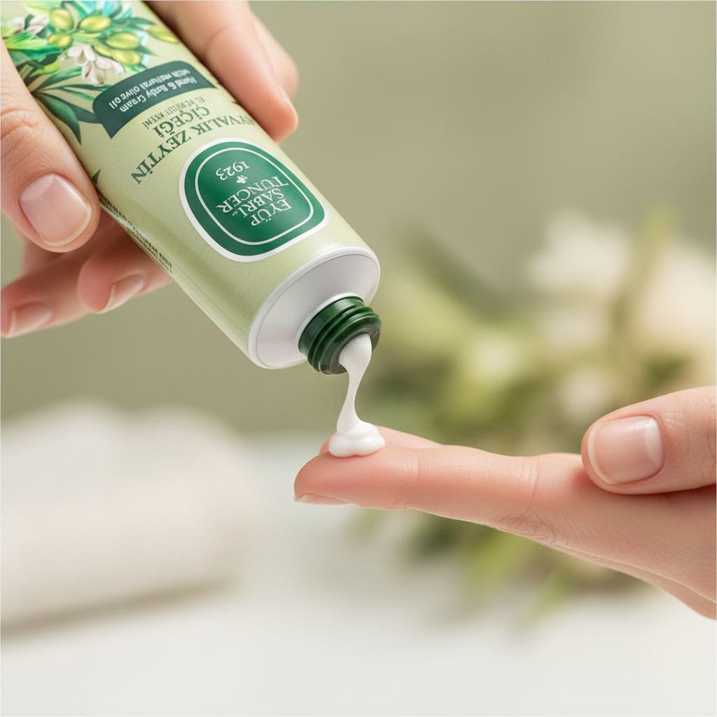 Krem sıkma detayı — beauty shot