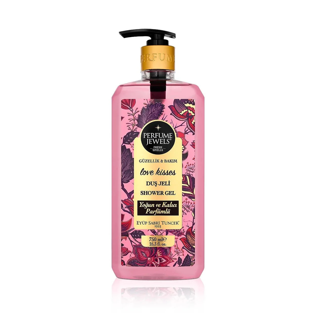 PERFUME JEWELS Sprchový gel s přírodním olivovým olejem - Něžný Polibek 750 ml