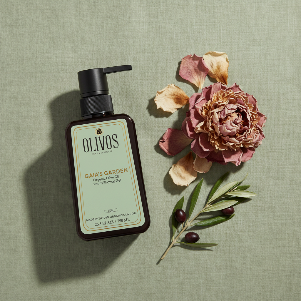 Olivos Shower Gel - Flat Lay Top Down