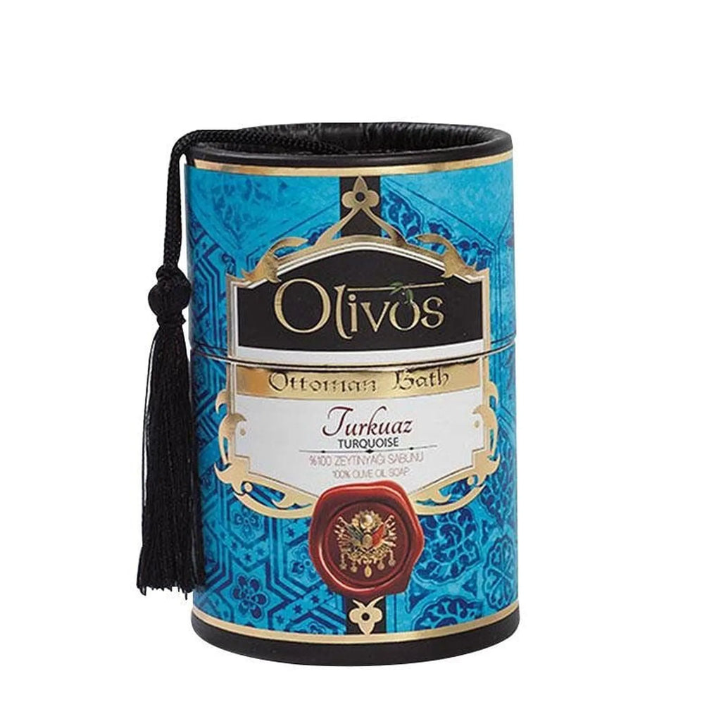 OLIVOS Přírodní mýdlo s extra panenským olivovým olejem - Ottoman Bath Turquoise 2x100g