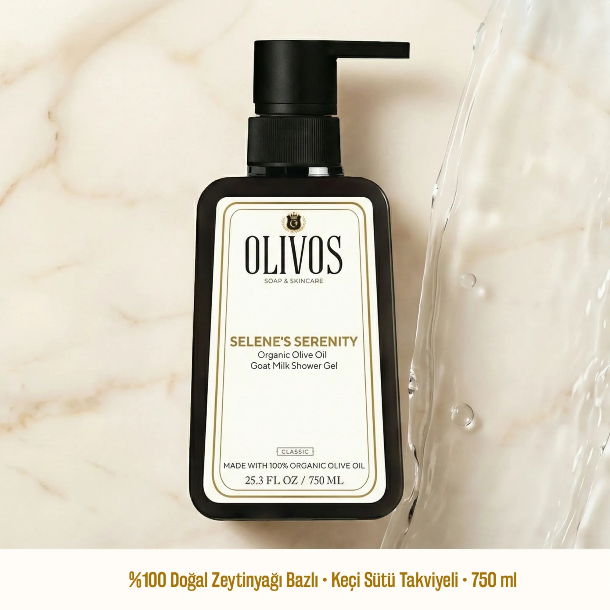 OLIVOS Gel de ducha orgánico de aceite de oliva y leche de cabra 750ml