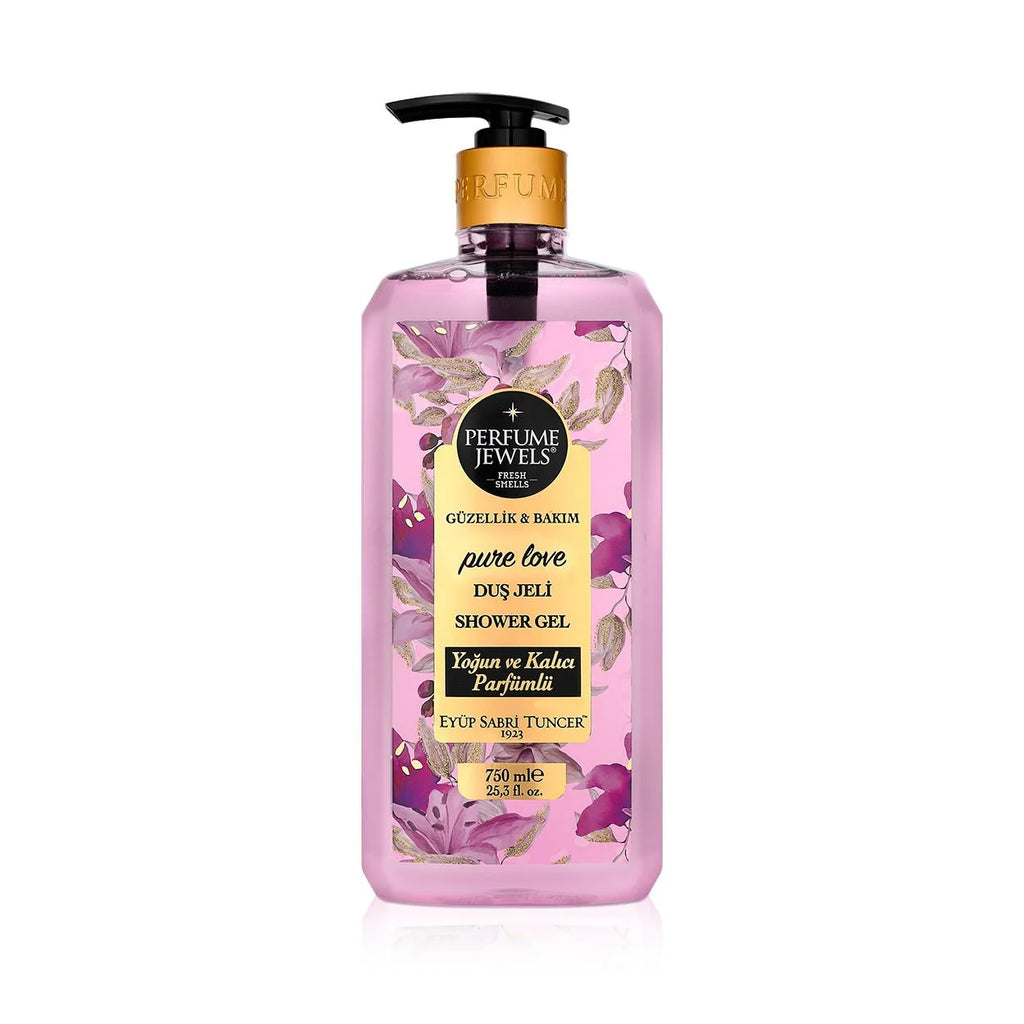 PERFUME JEWELS Sprchový gel s přírodním olivovým olejem - Čistá láska 750 ml