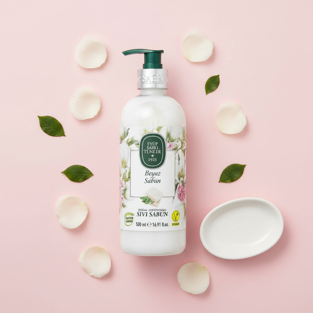 White Soap - Pink Flat Lay